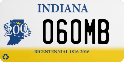 IN license plate 060MB