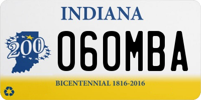 IN license plate 060MBA