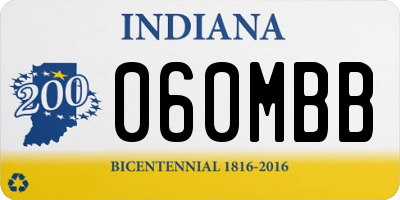 IN license plate 060MBB