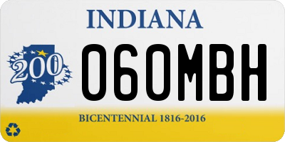 IN license plate 060MBH