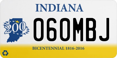 IN license plate 060MBJ
