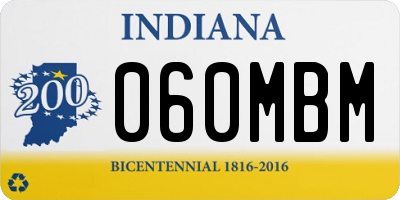 IN license plate 060MBM