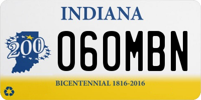 IN license plate 060MBN