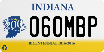IN license plate 060MBP