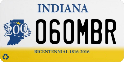 IN license plate 060MBR