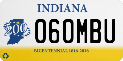 IN license plate 060MBU