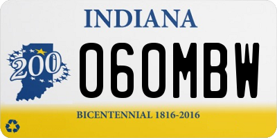 IN license plate 060MBW