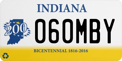IN license plate 060MBY