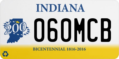 IN license plate 060MCB