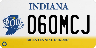 IN license plate 060MCJ