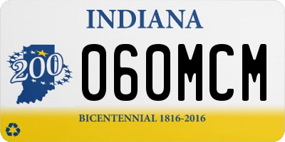 IN license plate 060MCM
