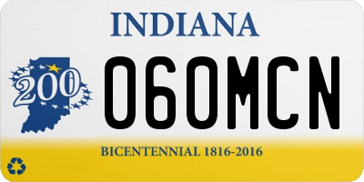 IN license plate 060MCN