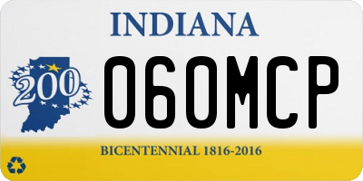 IN license plate 060MCP
