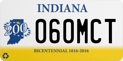 IN license plate 060MCT