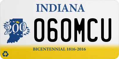 IN license plate 060MCU
