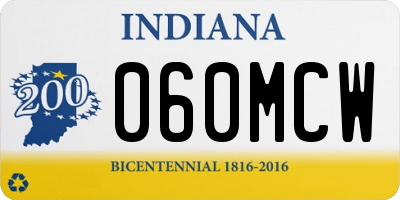 IN license plate 060MCW
