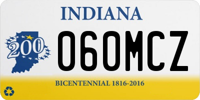 IN license plate 060MCZ