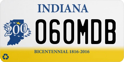IN license plate 060MDB