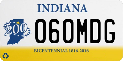 IN license plate 060MDG
