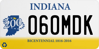 IN license plate 060MDK