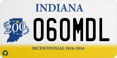 IN license plate 060MDL