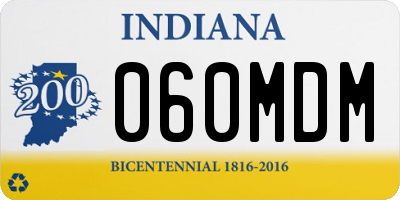 IN license plate 060MDM