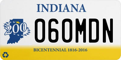 IN license plate 060MDN