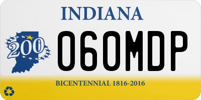 IN license plate 060MDP