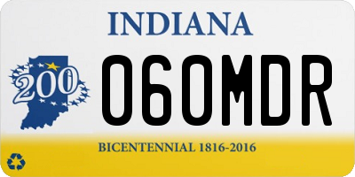 IN license plate 060MDR