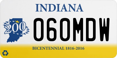 IN license plate 060MDW