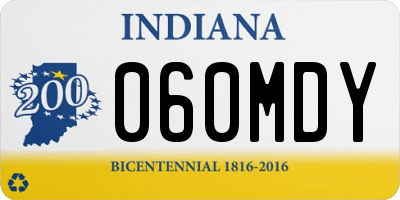 IN license plate 060MDY
