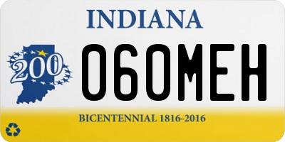 IN license plate 060MEH