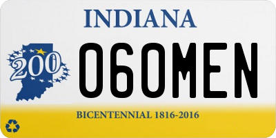 IN license plate 060MEN