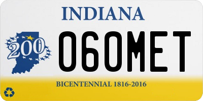 IN license plate 060MET