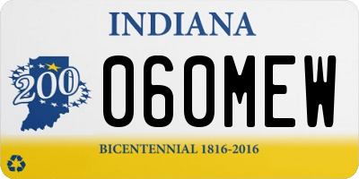 IN license plate 060MEW