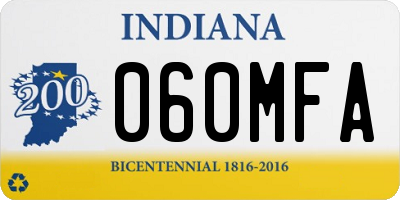IN license plate 060MFA
