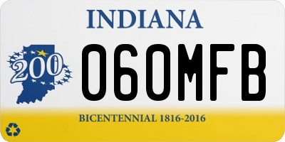 IN license plate 060MFB