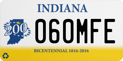 IN license plate 060MFE