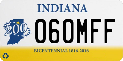 IN license plate 060MFF