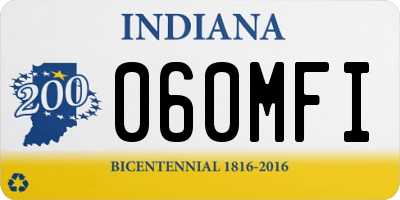 IN license plate 060MFI