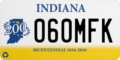 IN license plate 060MFK