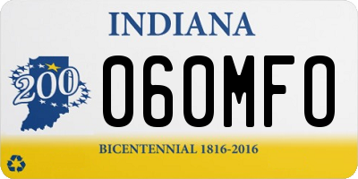 IN license plate 060MFO