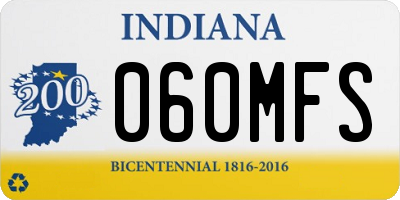 IN license plate 060MFS