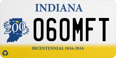 IN license plate 060MFT