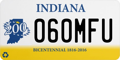 IN license plate 060MFU