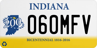 IN license plate 060MFV