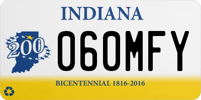 IN license plate 060MFY