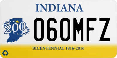 IN license plate 060MFZ