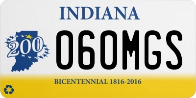 IN license plate 060MGS