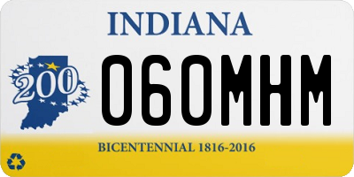 IN license plate 060MHM